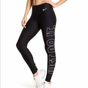 Nike “Just Do It” high-waisted athletic leggings